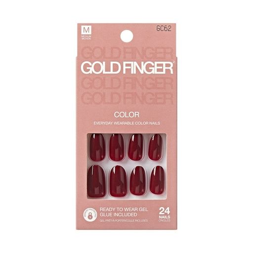 Gold Finger Solid Colors - Press-on Nails, STYLe: Calm GC62