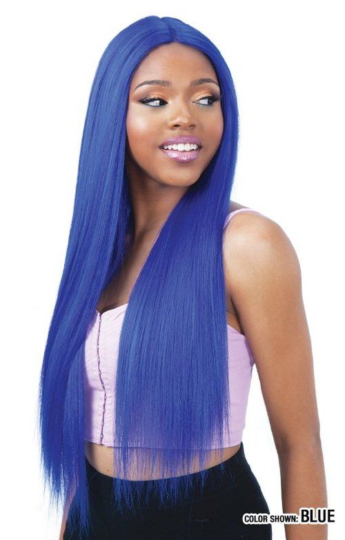 GARDENIA SINGLE BUNDLE - STRAIGHT, Color: BLUE, length: 24"