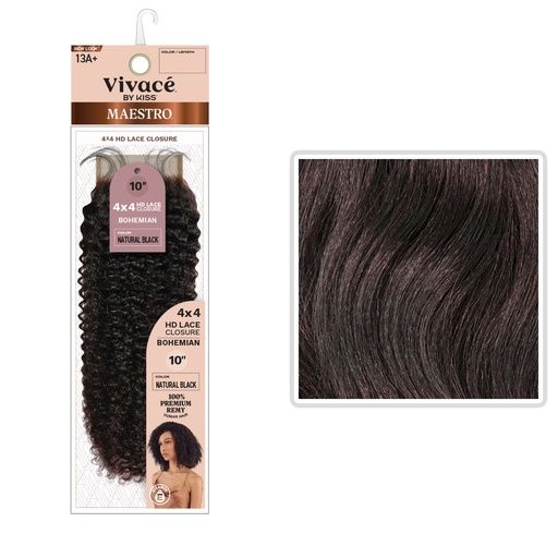 MAESTRO 4x4 CLOSURE BOHEMIAN CURL Natural Black