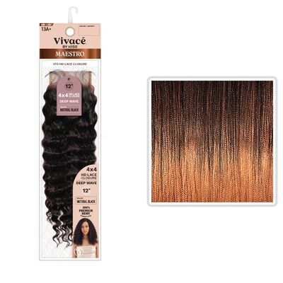 MAESTRO 4x4 CLOSURE DEEP WAVE Natural Black