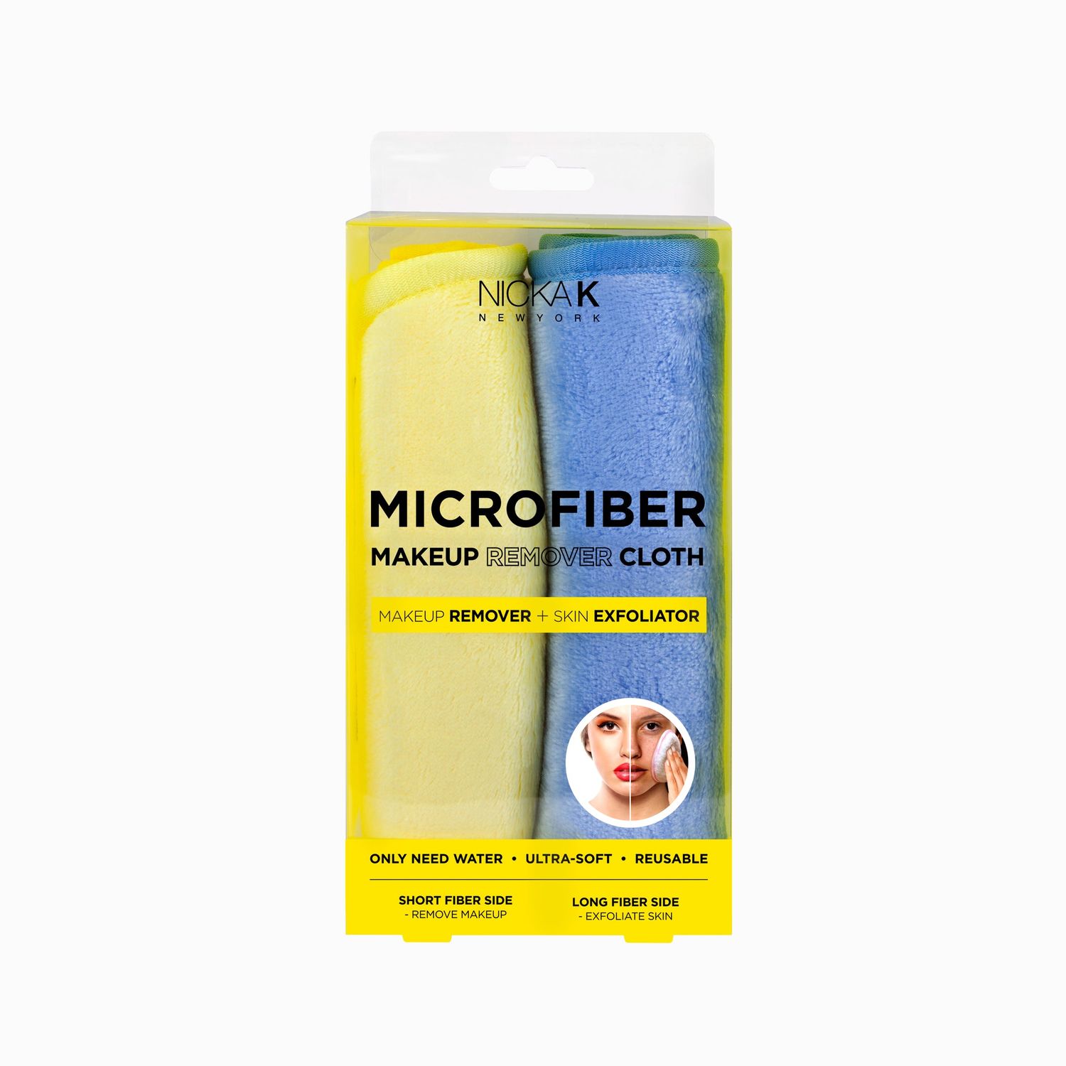 MICROFIBER MAKEUP REMOVER CLOTH MULTI (2PCS)