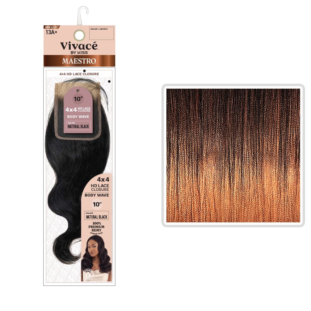 MAESTRO 4x4 CLOSURE BODY WAVE Natural Black