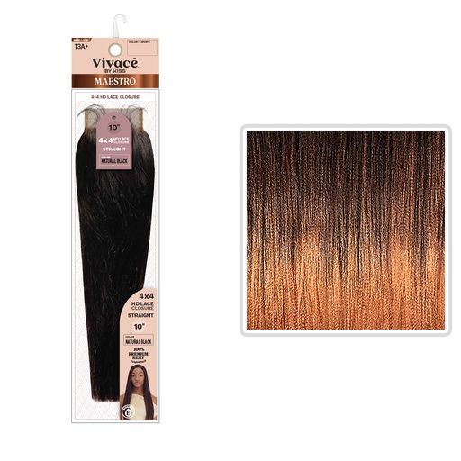 MAESTRO 4x4 CLOSURE STRAIGHT NATural black