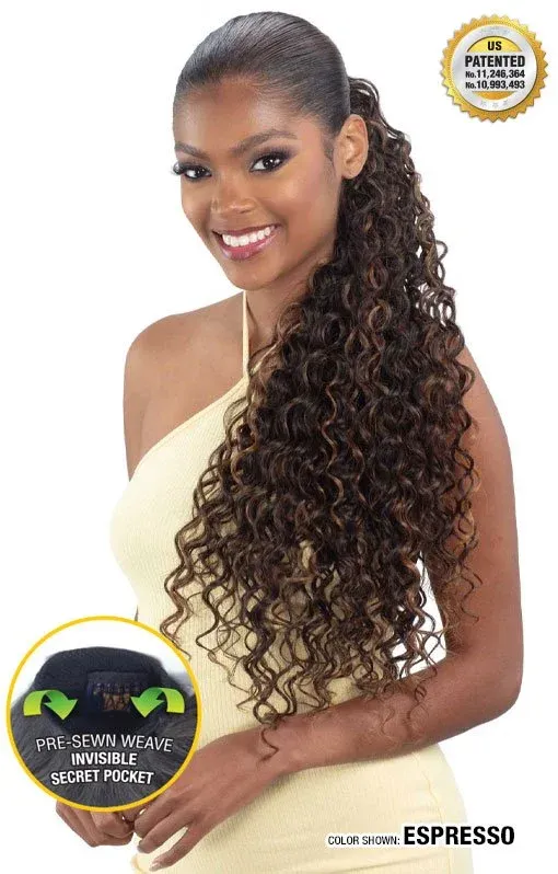 Shake-N-Go Organique Pony Pro Ponytail with Secret Pocket 26" - Sleek Straight