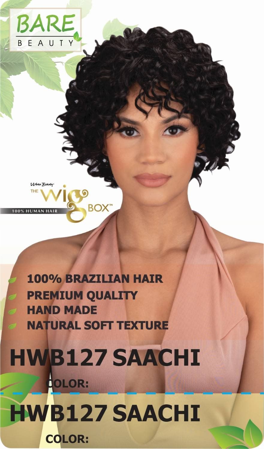 BARE 100% BRAZILLIAN FULL WIG SAACHI (HWB127), Color: 1