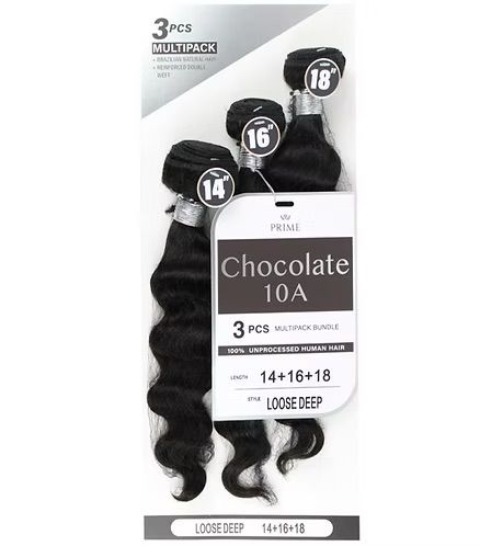 CHOCOLATE 10A BRAZILLIAN HUMAN HAIR LOOSE DEEP- NATURAL