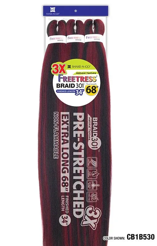 Freetress Braiding 3X PRESTRECHED BRAIDING 301 HAIR 28"(56")