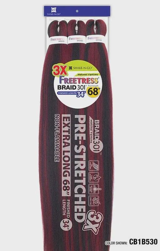 Freetress Braiding 3X PRESTRECHED BRAIDING 301 HAIR 28"(56")