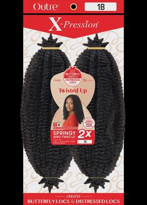 X-PRESSION - TWISTED UP - SPRINGY AFRO TWIST 12" 2x