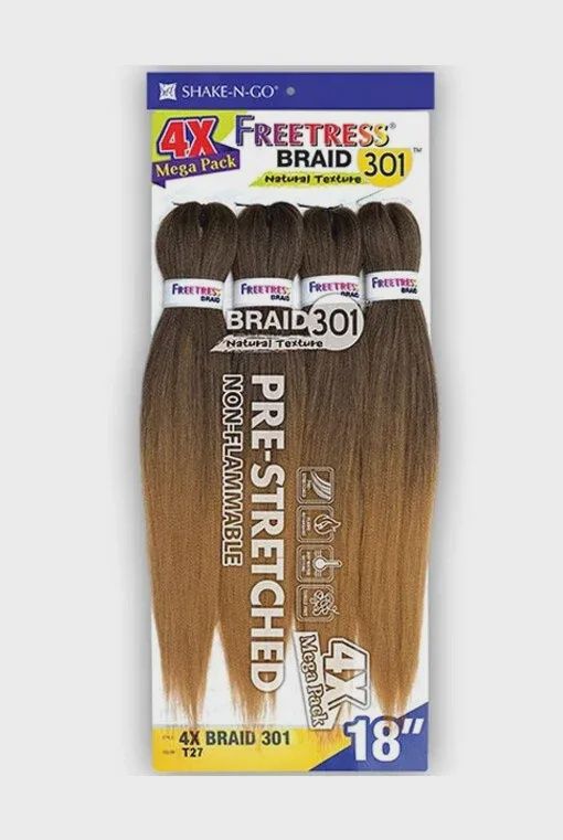 Freetress Braiding 3X PRESTRECHED BRAIDING 301 HAIR 14" (28")