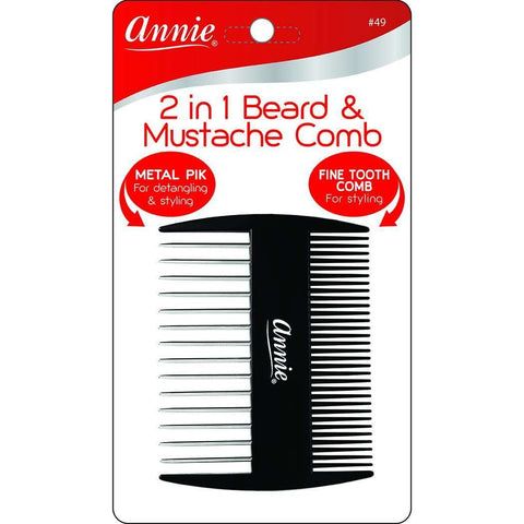 ANNIE COMB 2 IN 1 BEARD &amp; MUSTACHE (000491)