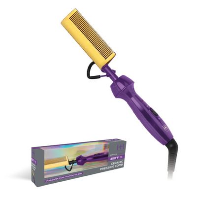 ANNIE H&amp;H PRESSING COMB PURPLE GOLD CERAMIC