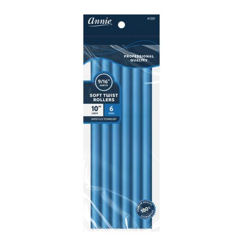 ANNIE ROLLER SOFT TWIST 10-12" (FLEXI ROD), Size: BLUE 9/16" 6PCK