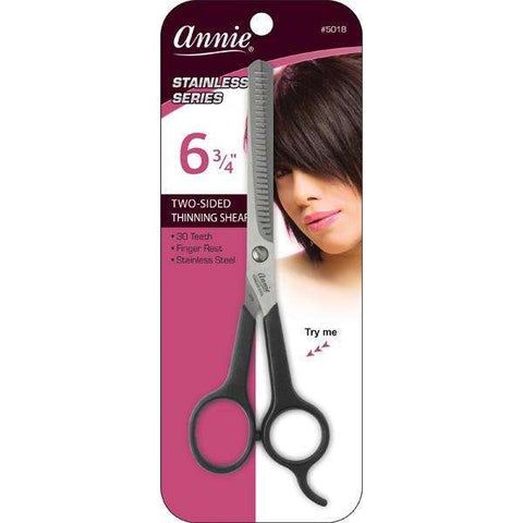 ANNIE HAIR SHEAR 6.75" THINNING SHEAR TWO SIDED