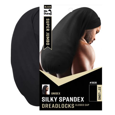 ANNIE MR DURAG DREADLOCK CLOSED CAP BLACK #3638