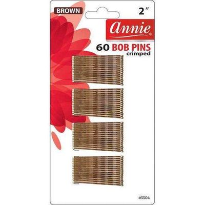 ANNIE BOB PINS BROWN 2"