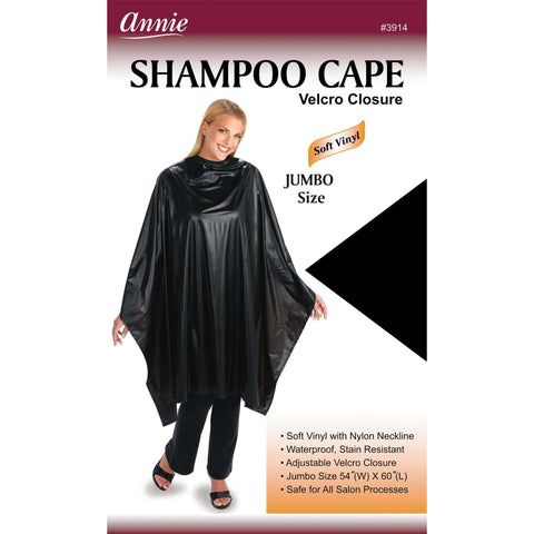 ANNIE CAPE SHAMPOO CAPE<BLACK>