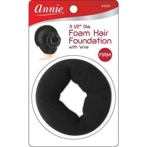 Annie Round Foam Hair Donut with Wire 3 1/2" #3285