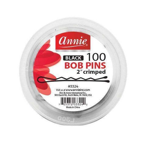ANNIE BOB PINS BLACK 2", count: 100ct