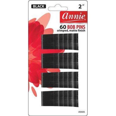 ANNIE BOB PINS BLACK MATTE 2"