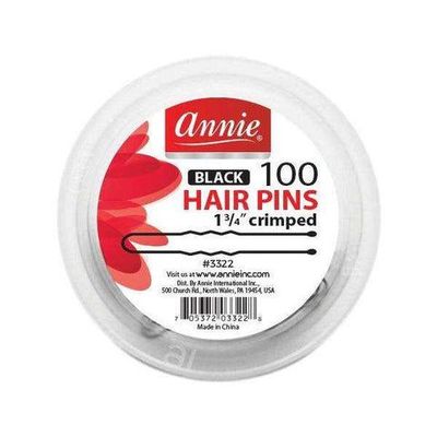 ANNIE HAIRPINS BLACK 1 3/4"