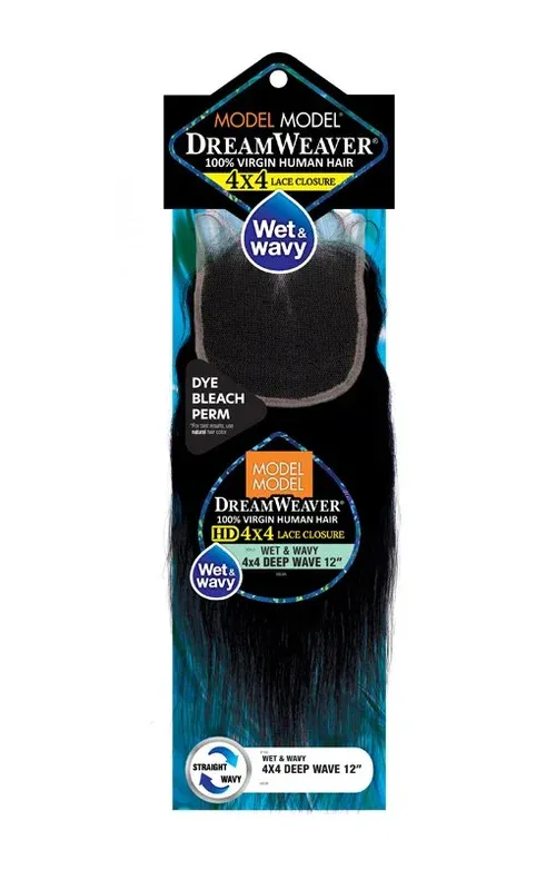 DREAM WEAVER 4X4 WET N' WAVY BOHEMIAN CLOSURE - NA/BLACK