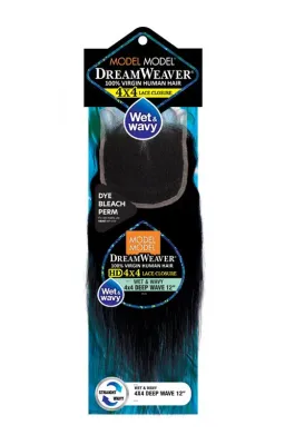 DREAM WEAVER 4X4 WET N' WAVY BOHEMIAN CLOSURE - NA/BLACK
