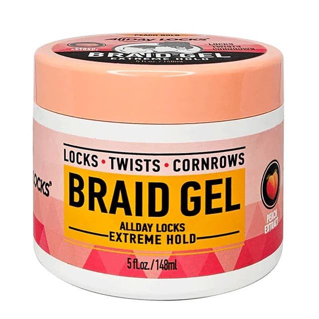 ALLDAY LOCKS BRAID GEL EXTREME HOLD PEACH GOLD 5oz