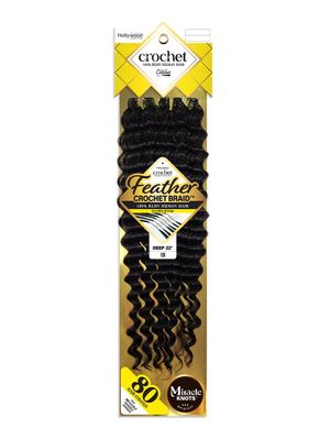 FEATHER CROCHET BRAID 100 STRANDS DEEP WAVE 14"