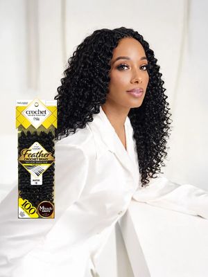 FEATHER CROCHET BRAID 100 STRANDS WATER WAVE 18"