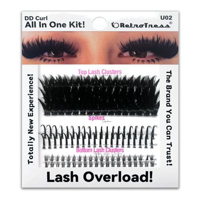 RetroTress ALL IN ONE KIT 3 IN 1 BOX Lashes Clusters Kit DIY Lash Extension