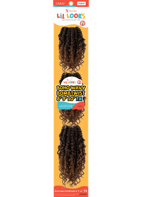 X-PRESSION - LIL LOOKS - BOHO WAVY BOMBTWIST 8" 9"