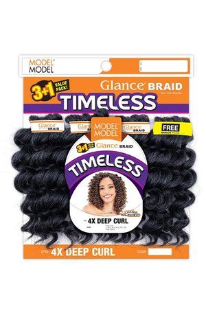 GLANCE BRAID 4X DEEP CURL TIMELESS, Color: 1