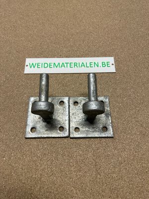 Duim op vierkante plaat