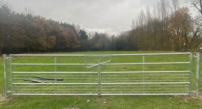 Dubbele weidepoort half gaas 914cm
