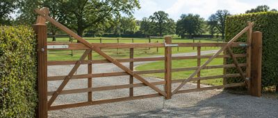 Houten weidepoort deluxe hardhout