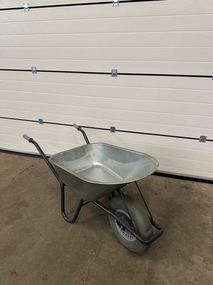 Klus/tuinkruiwagen gecoat frame 85 L met softwiel