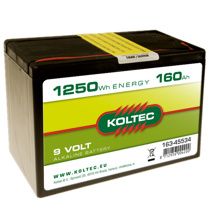 Batterij 9Volt-1250Wh 160Ah Alk, Batterij 9Volt-1250Wh 160Ah Alk,