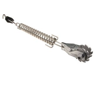 Veerset met spanner rvs, met zwarte ei-isolator