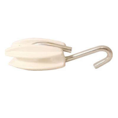 Ei-isolator wit+1 RVS/INOX haak per stuk