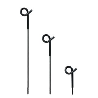 Krulstaart isolator, zwart 20 cm 8 mm