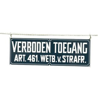 Bordje verboden toegang