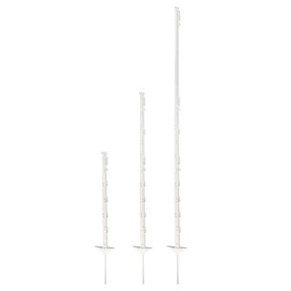 Paal, kunststof, wit, 75 cm, 10 stuks