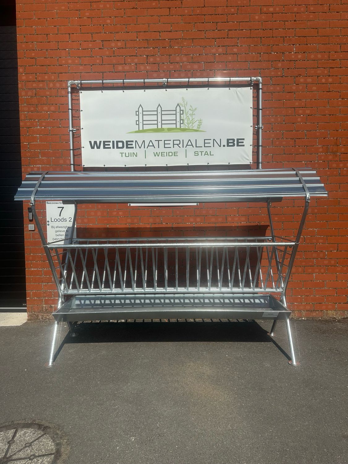 Hooiruif kleinvee 250cm met dak Hooiruif kleinvee 250cm met dak
