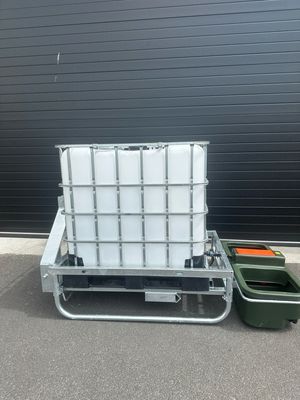 Mobiele weidedrinker 1000 liter | IBC-systeem | Verzinkt