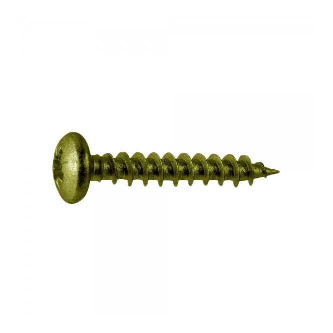 4X40mm Pan Head Timber Screws Bag Of 10 - Olive  Grey