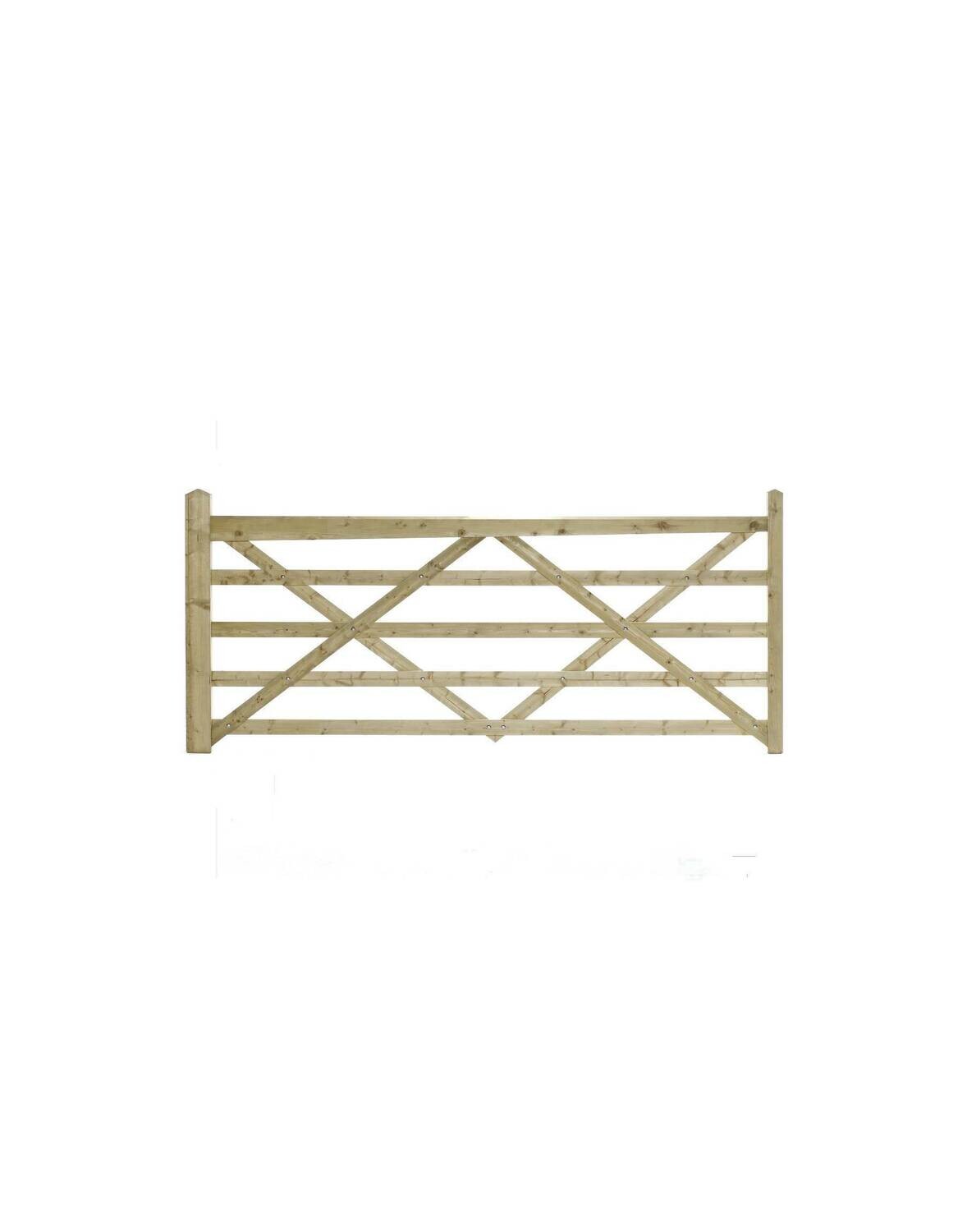 Ashfield - Tapered top rail (Handed) Softwood Five bar Field Gates