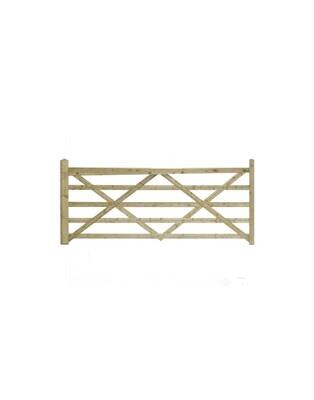 Ashfield - Tapered top rail (Handed) Softwood Five Bar Field Gates