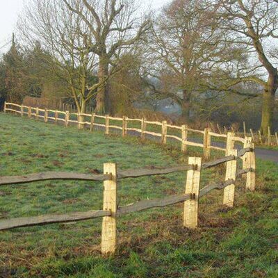 Cleft Chestnut Rail - 2900mm - Tenoned both ends