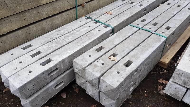 Concrete Mortised Corner Posts 1830  X 100mm x 100mm